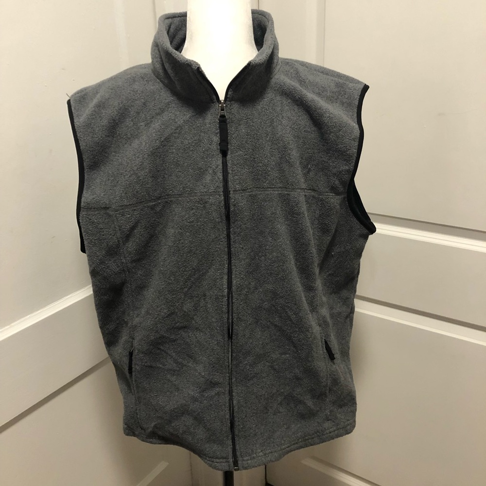 L l bean winter snow ski fleece vest size xl
